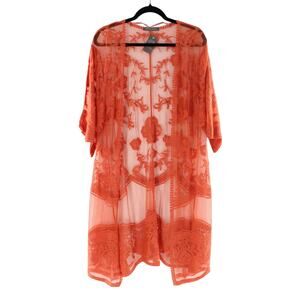 Vince Camuto Orange Floral Wrap